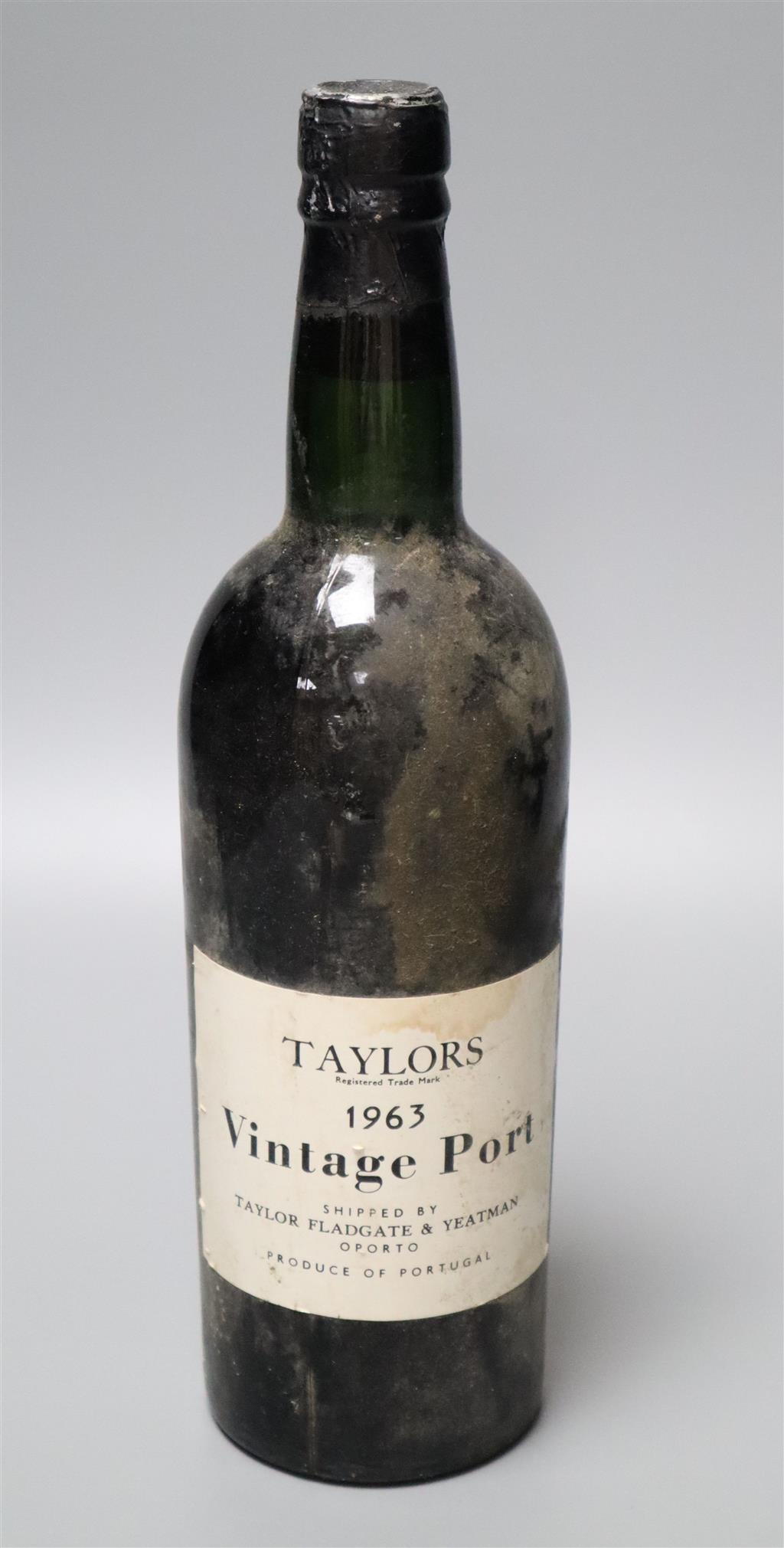 One bottle of Taylors 1963 vintage port